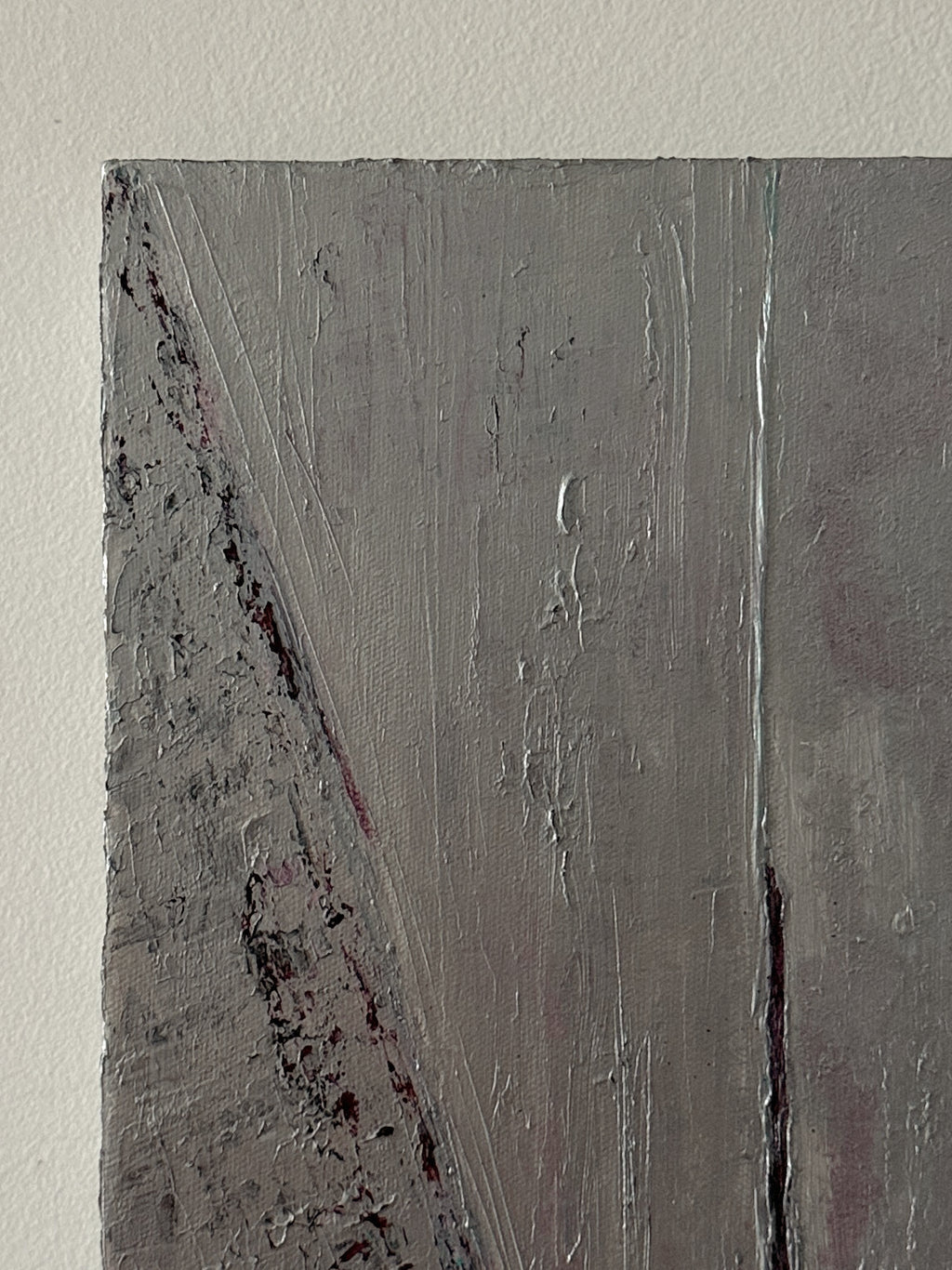 2000s Silver Painting on Canvas