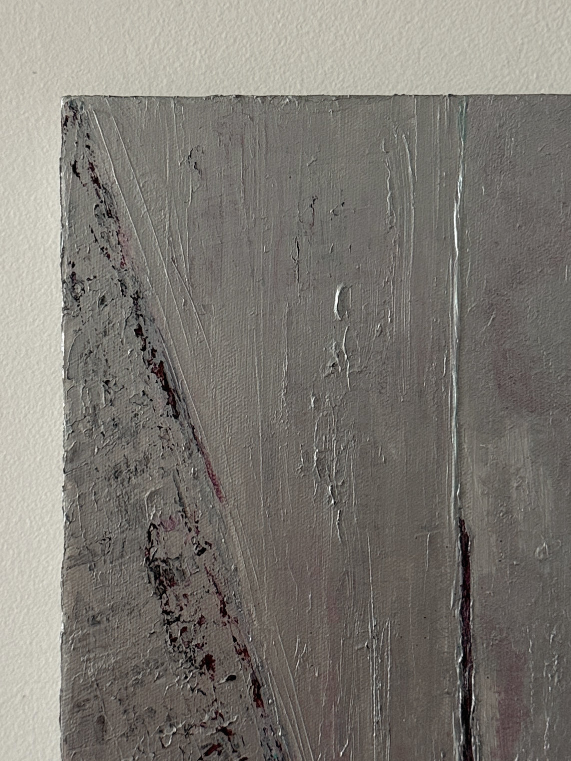 2000s Silver Painting on Canvas