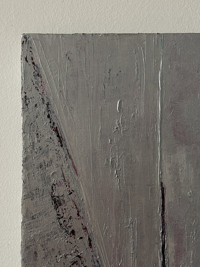 2000s Silver Painting on Canvas