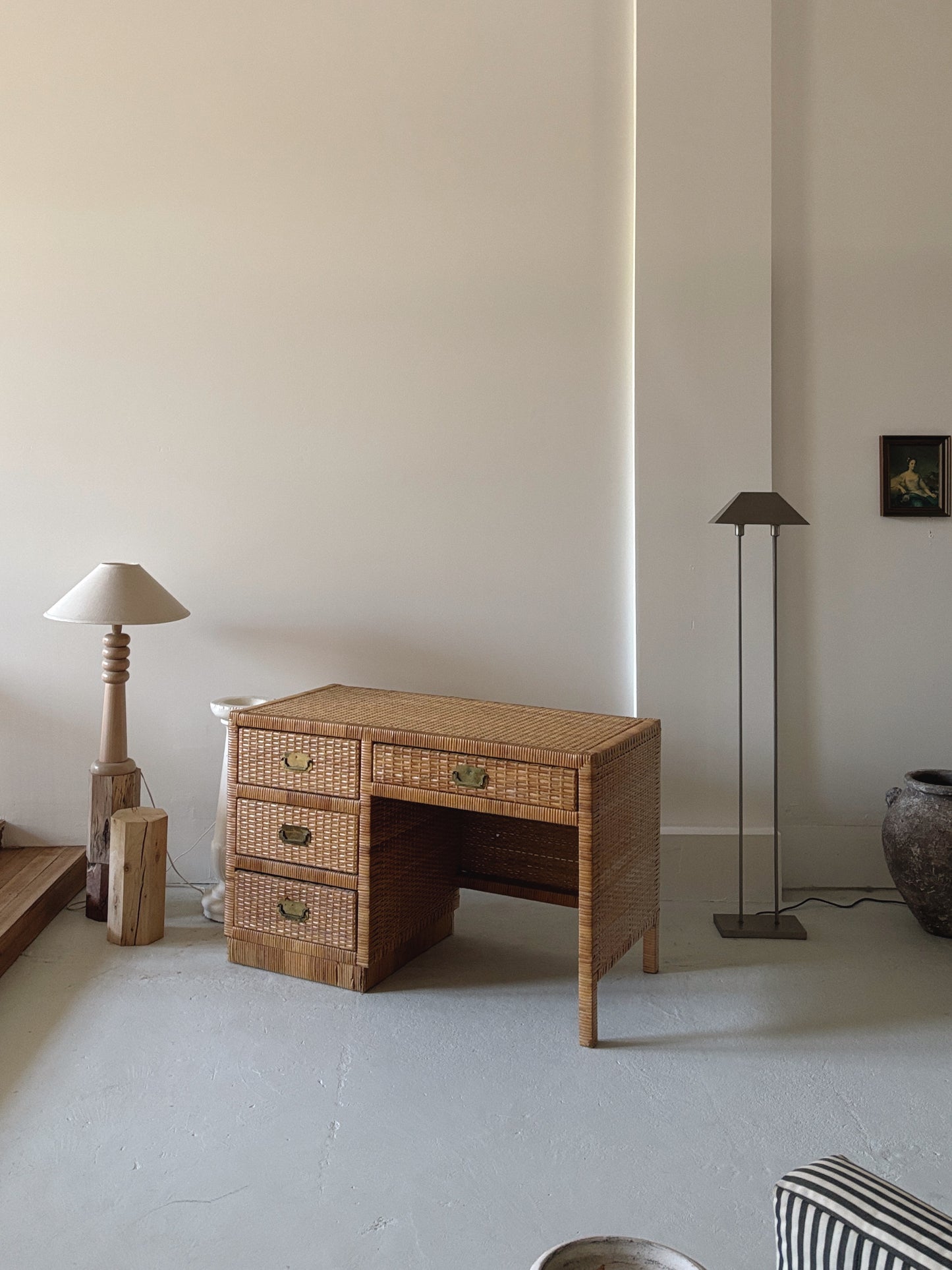 1970s Rattan Desk
