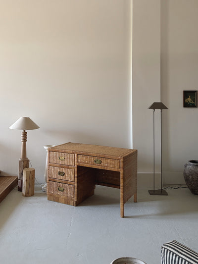1970s Rattan Desk