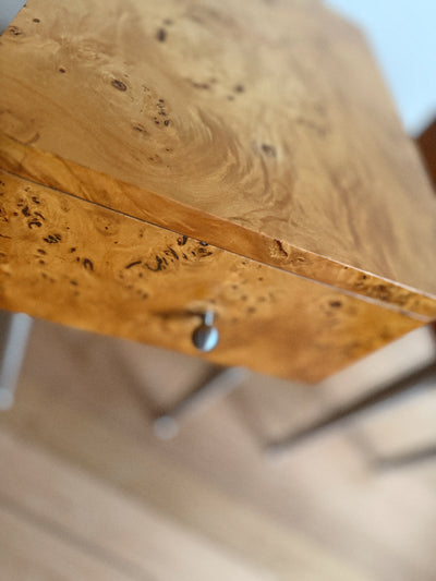One Drawer Burl Bedside Tables