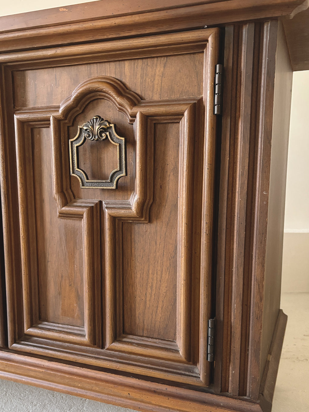 Detailed Brutalist Oak Sideboard