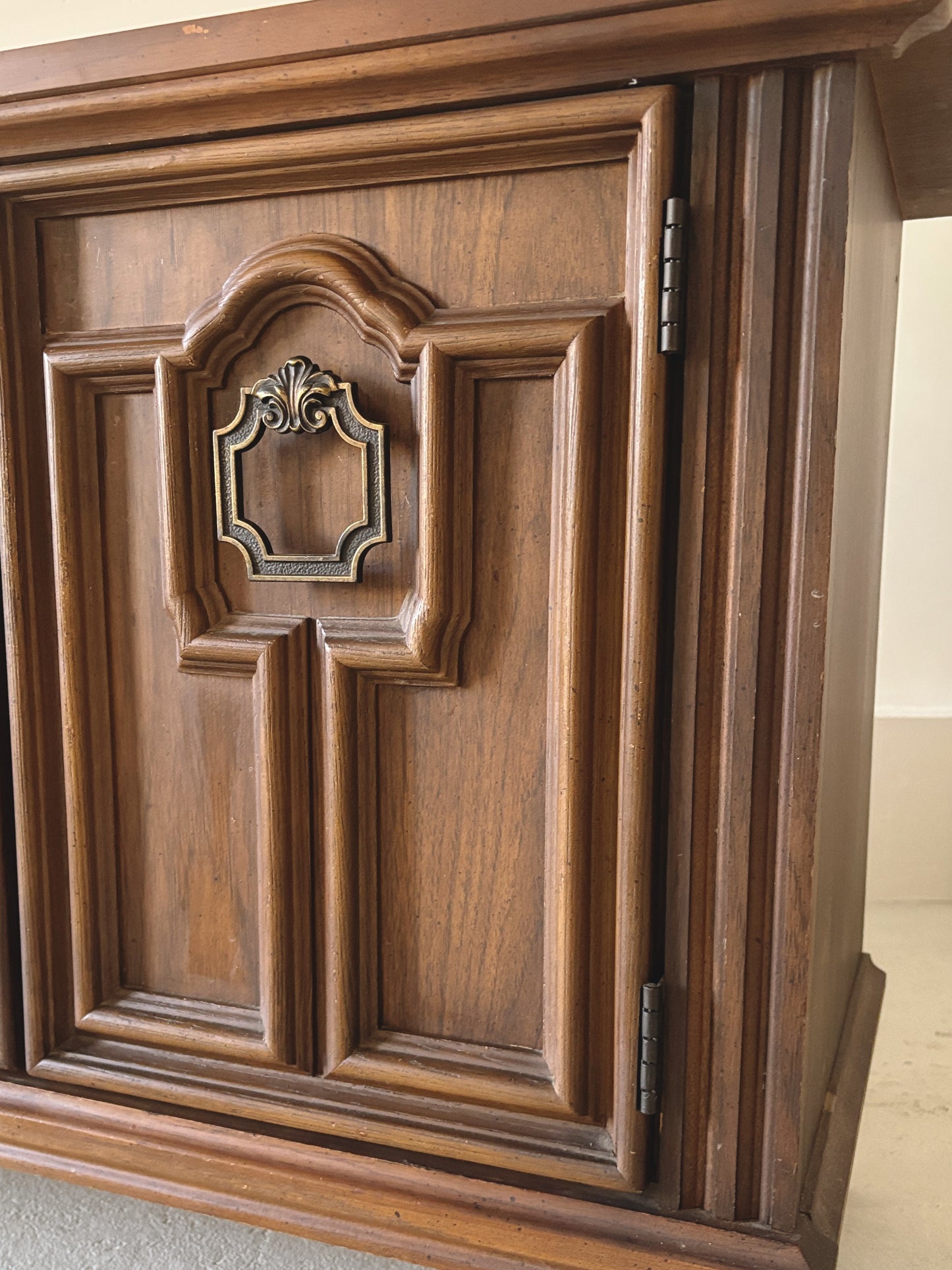 Detailed Brutalist Oak Sideboard