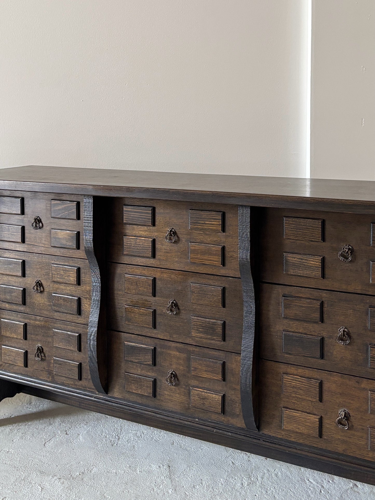 9 Drawer Brutalist Sideboard