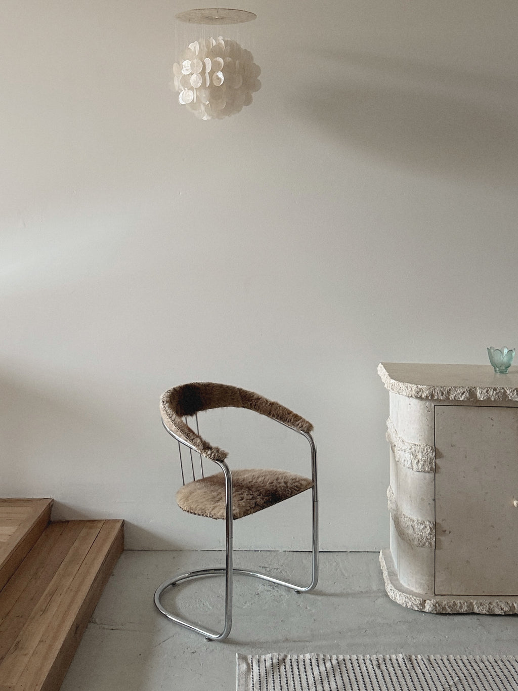 Bespoke Chrome Hide Chair