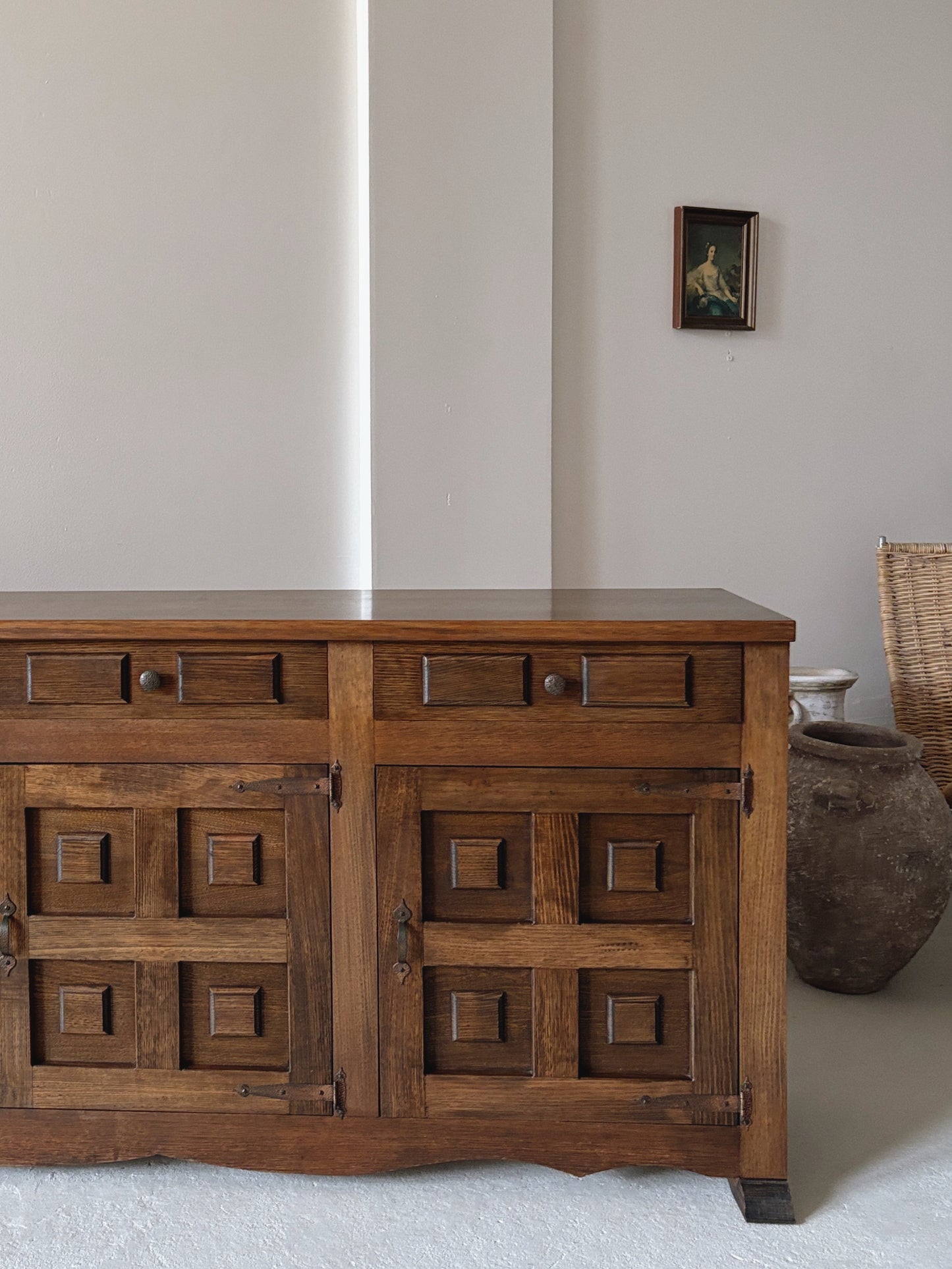 1970s Brutalist Walnut Sideboard