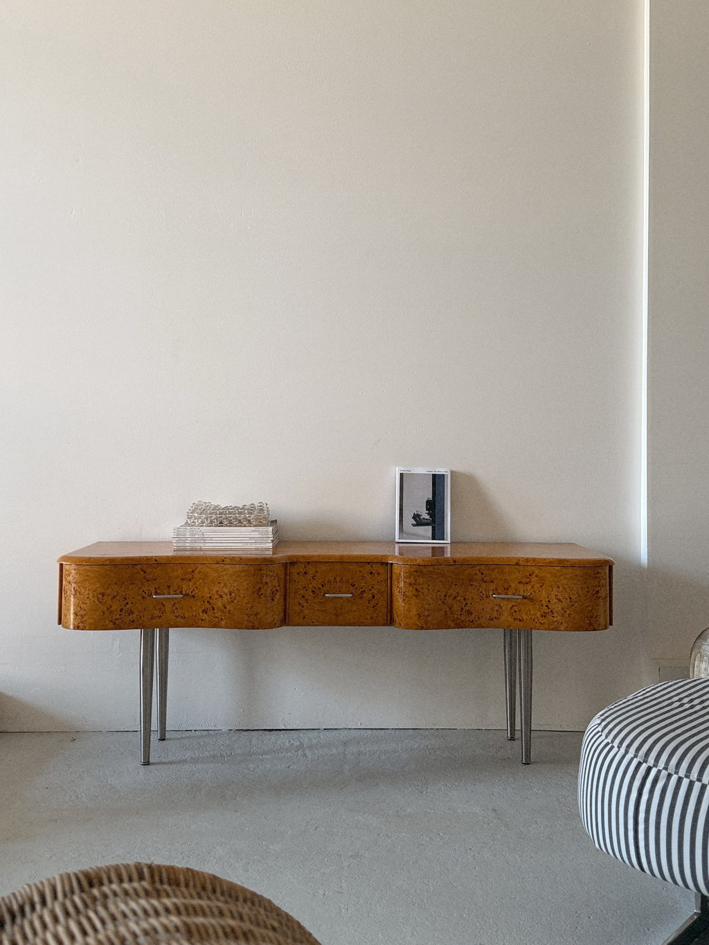 Longline Burl Console Table