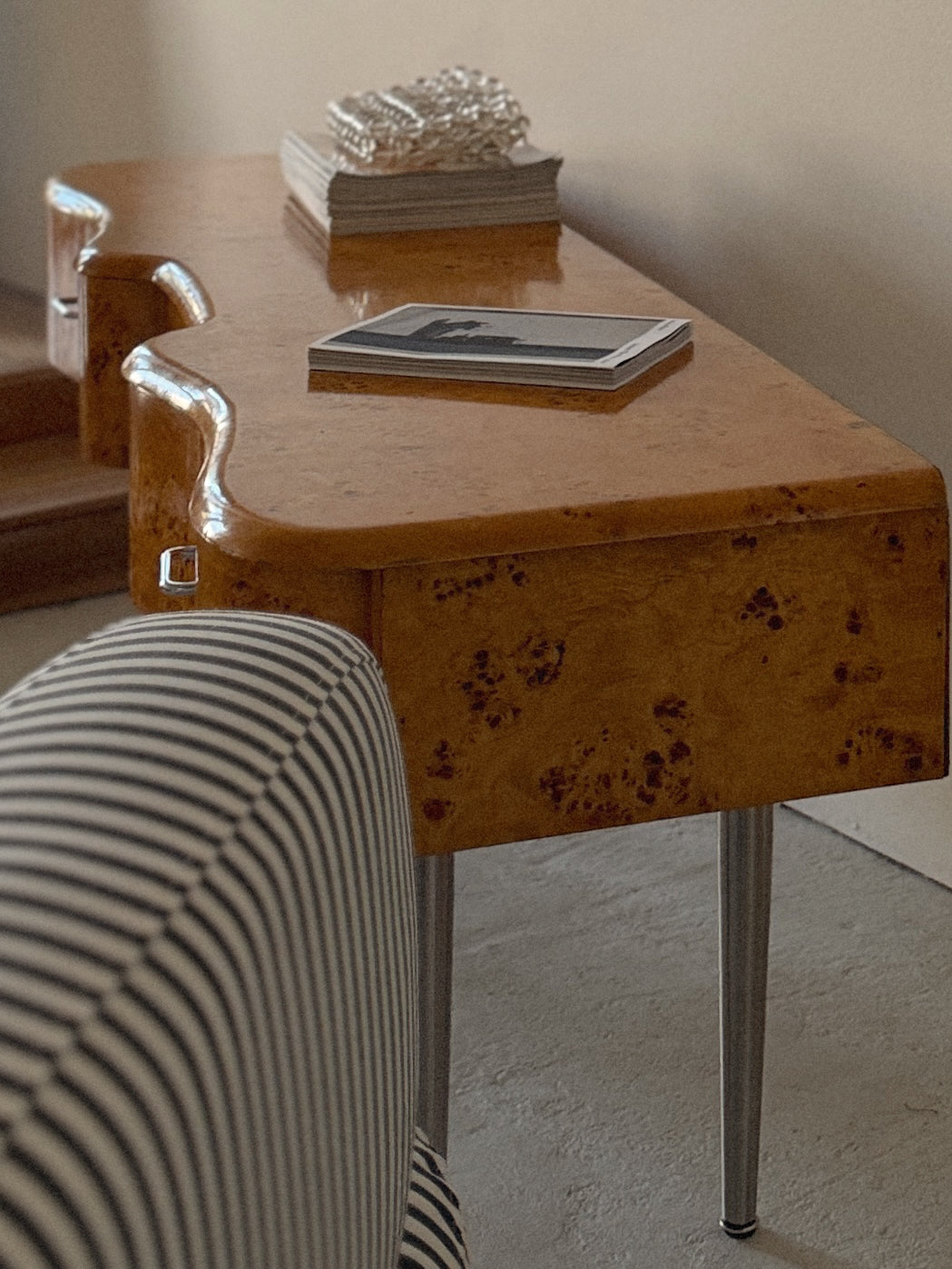 Longline Burl Console Table