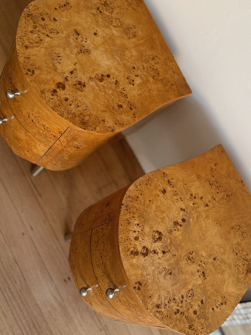 Bespoke Burl Bedside Tables