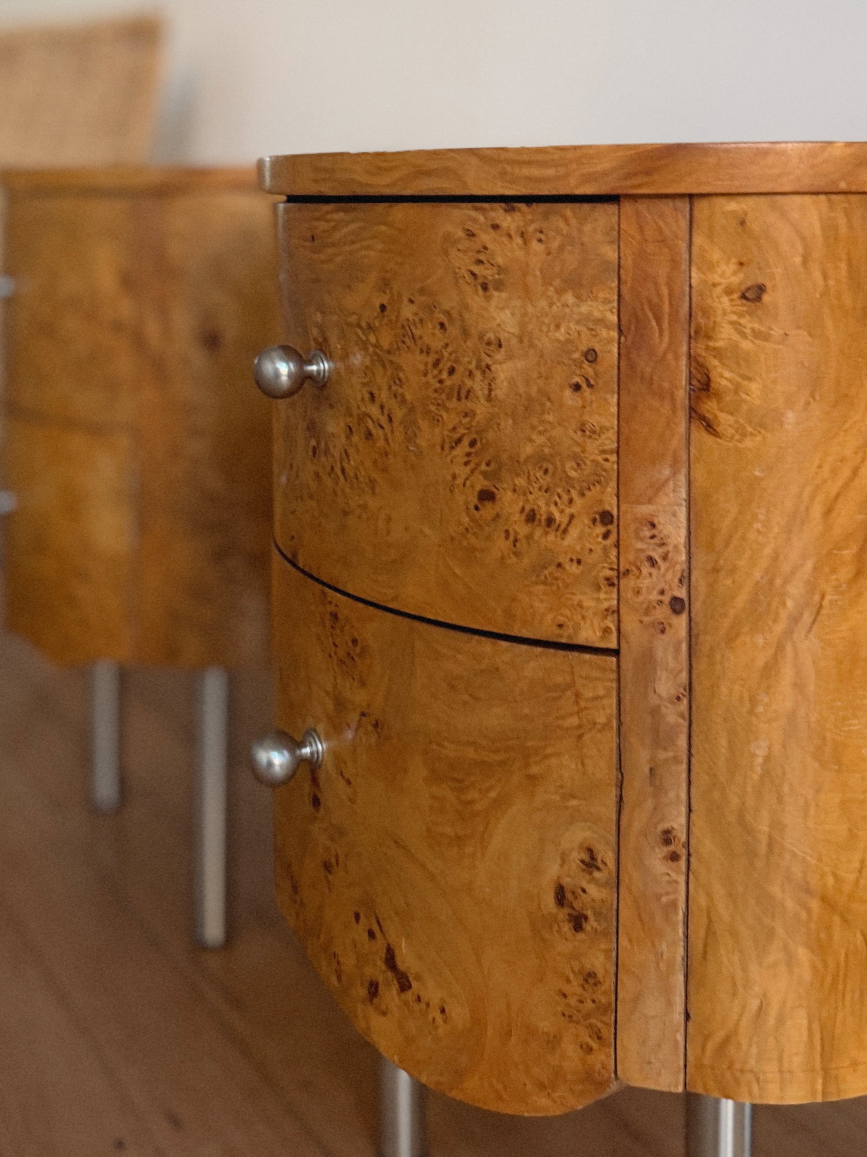 Bespoke Burl Bedside Tables