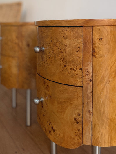 Bespoke Burl Bedside Tables