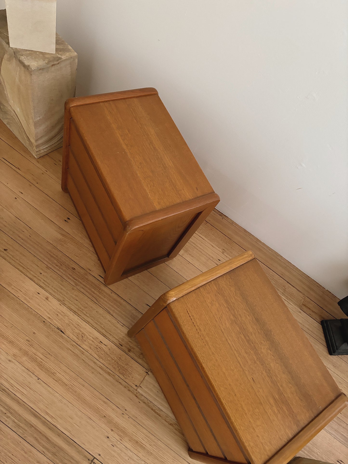 1970s Oak Beside Tables