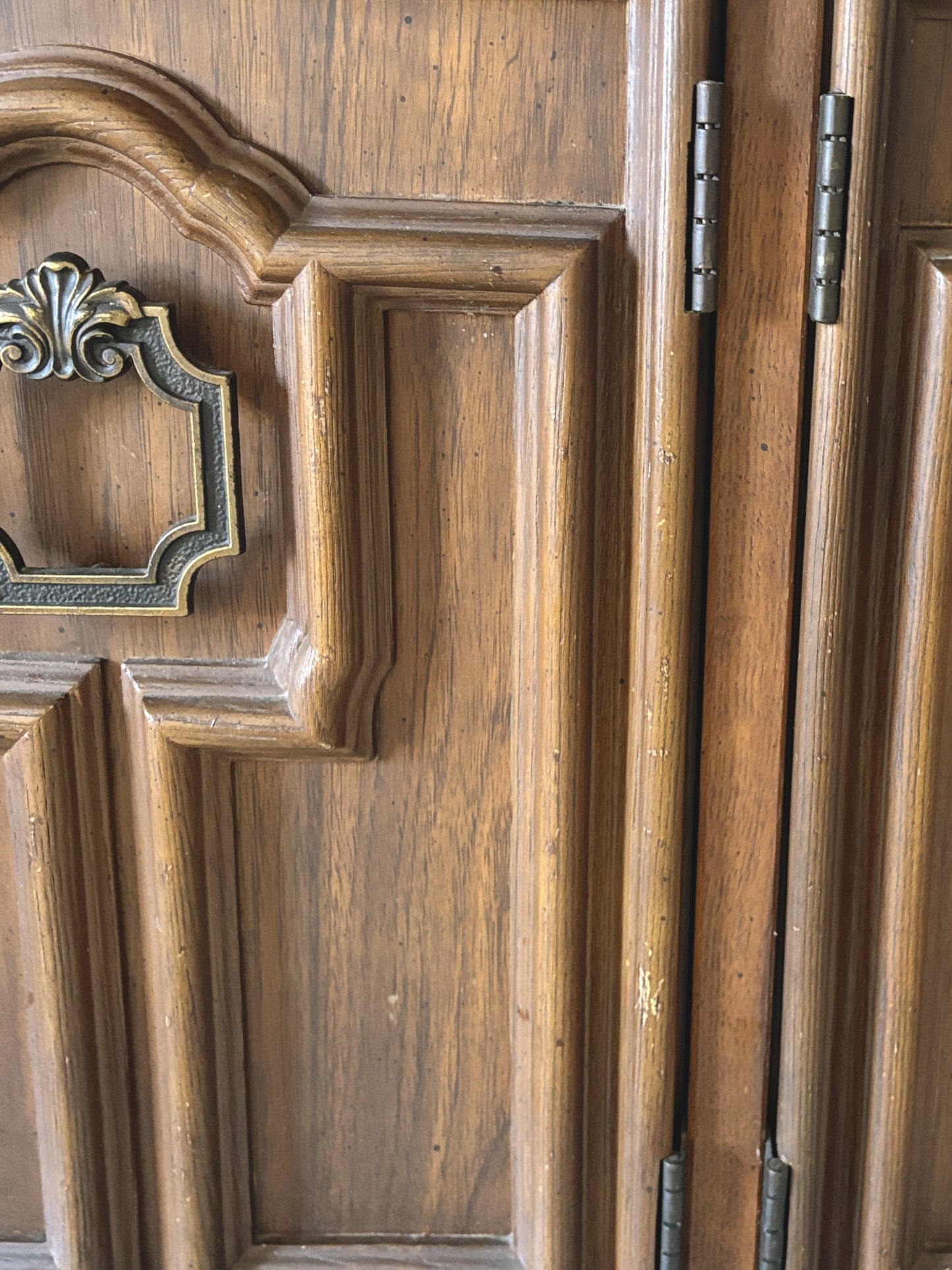 Detailed Brutalist Oak Sideboard