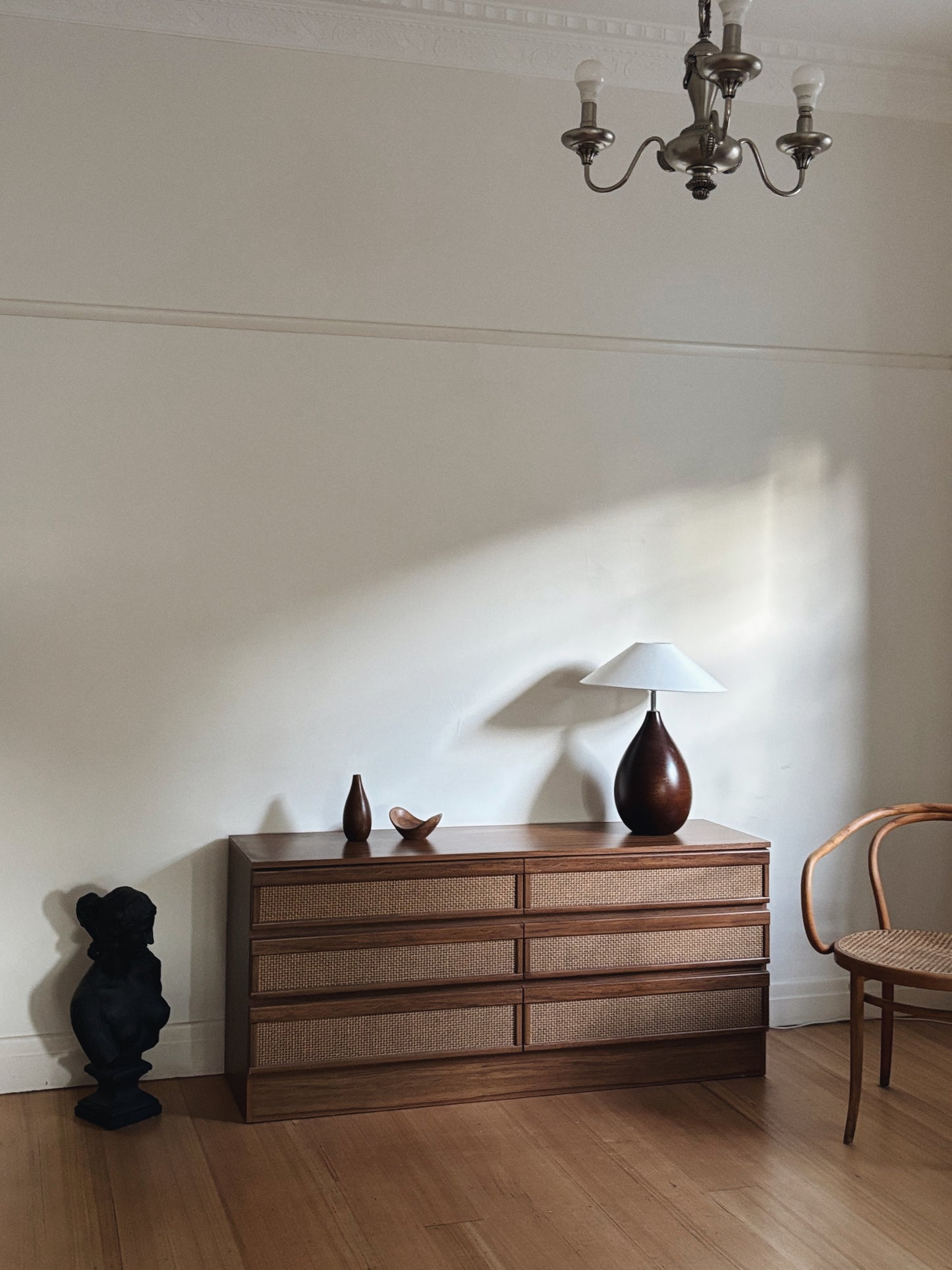 Vintage Rattan Drawers