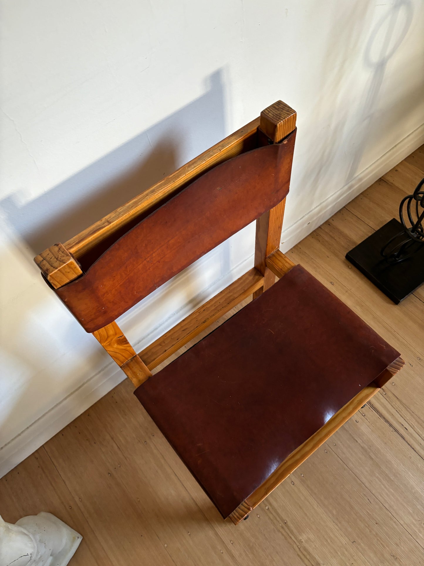 Brutalist Leather Dining Chairs