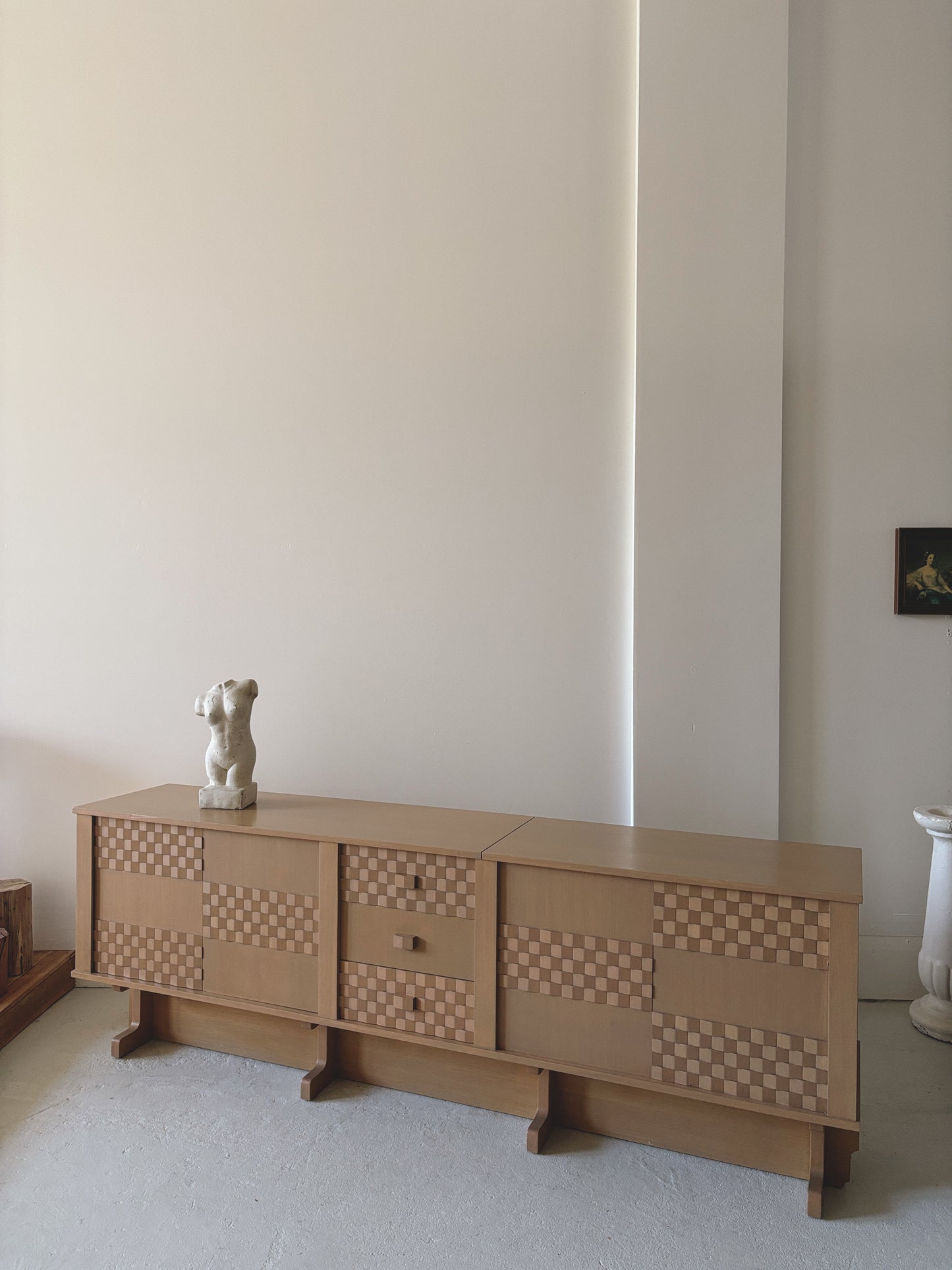 Custom 1980s Textured Sideboard