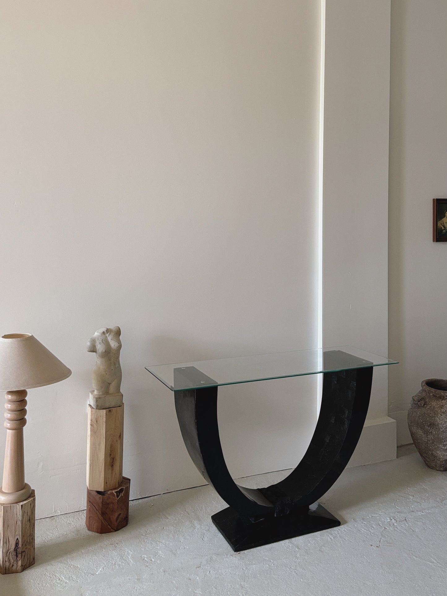 1980s Tessellated Stone Console Table