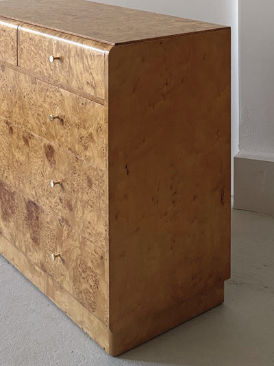 Curve Front Burl Drawers