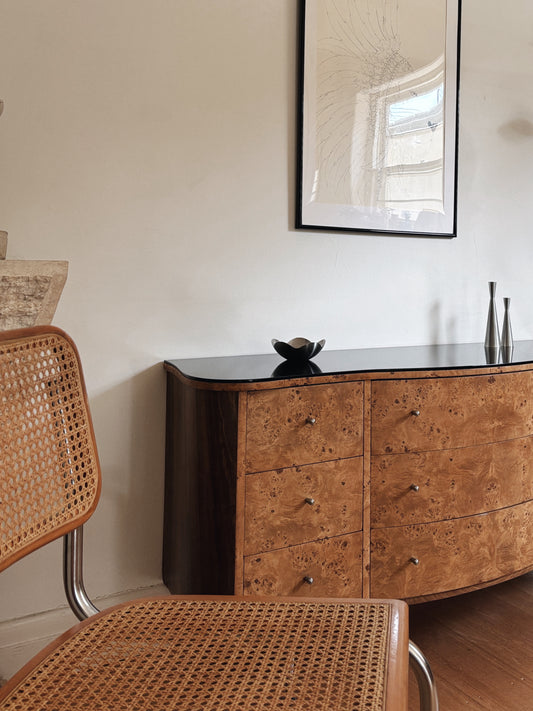 Lowline Curved Burl Sideboard