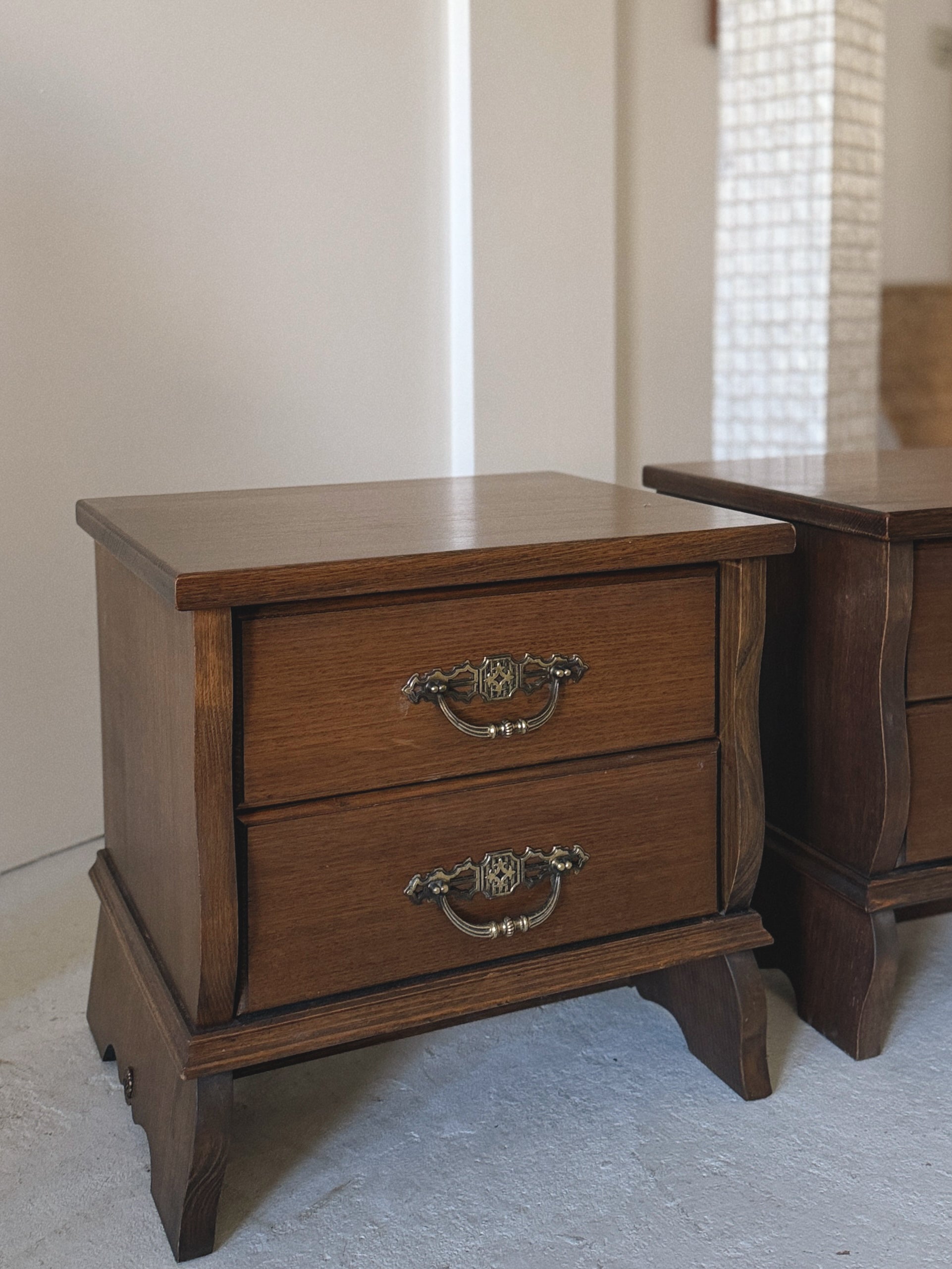 1970s Wavy Bedside Tables