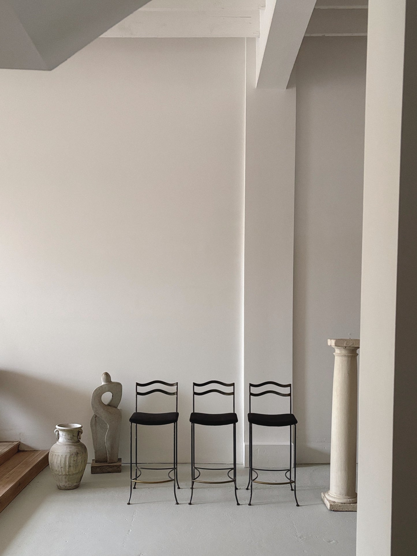 Set of 3 Wavy Stools