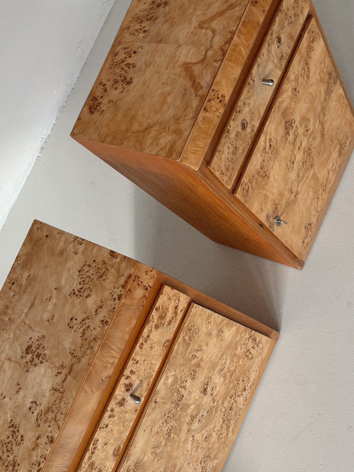 1950s Burl Bedside Tables