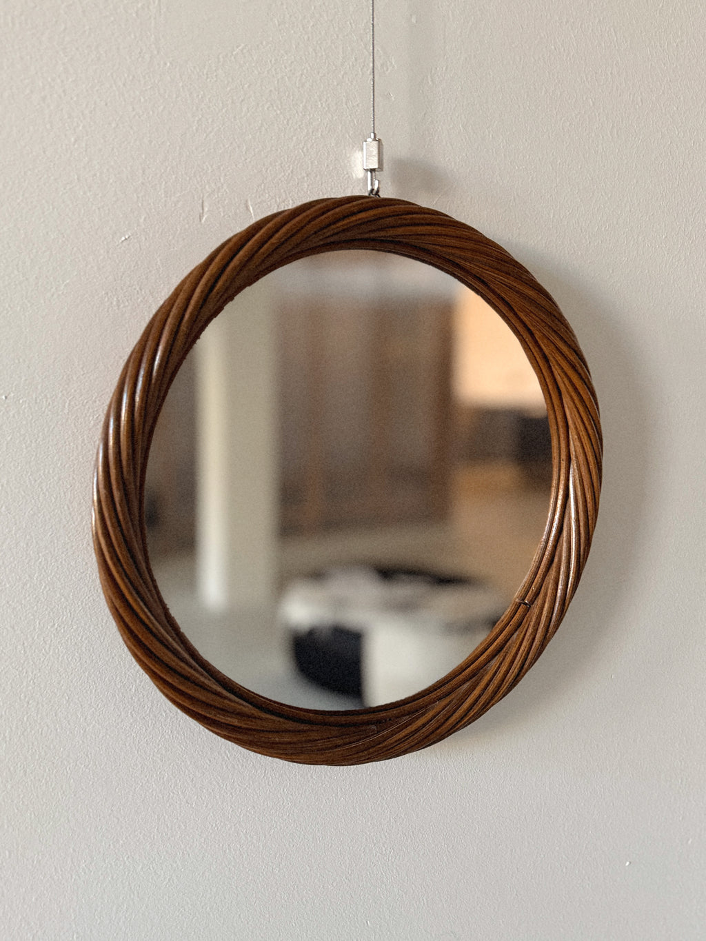 Round Bamboo Mirror