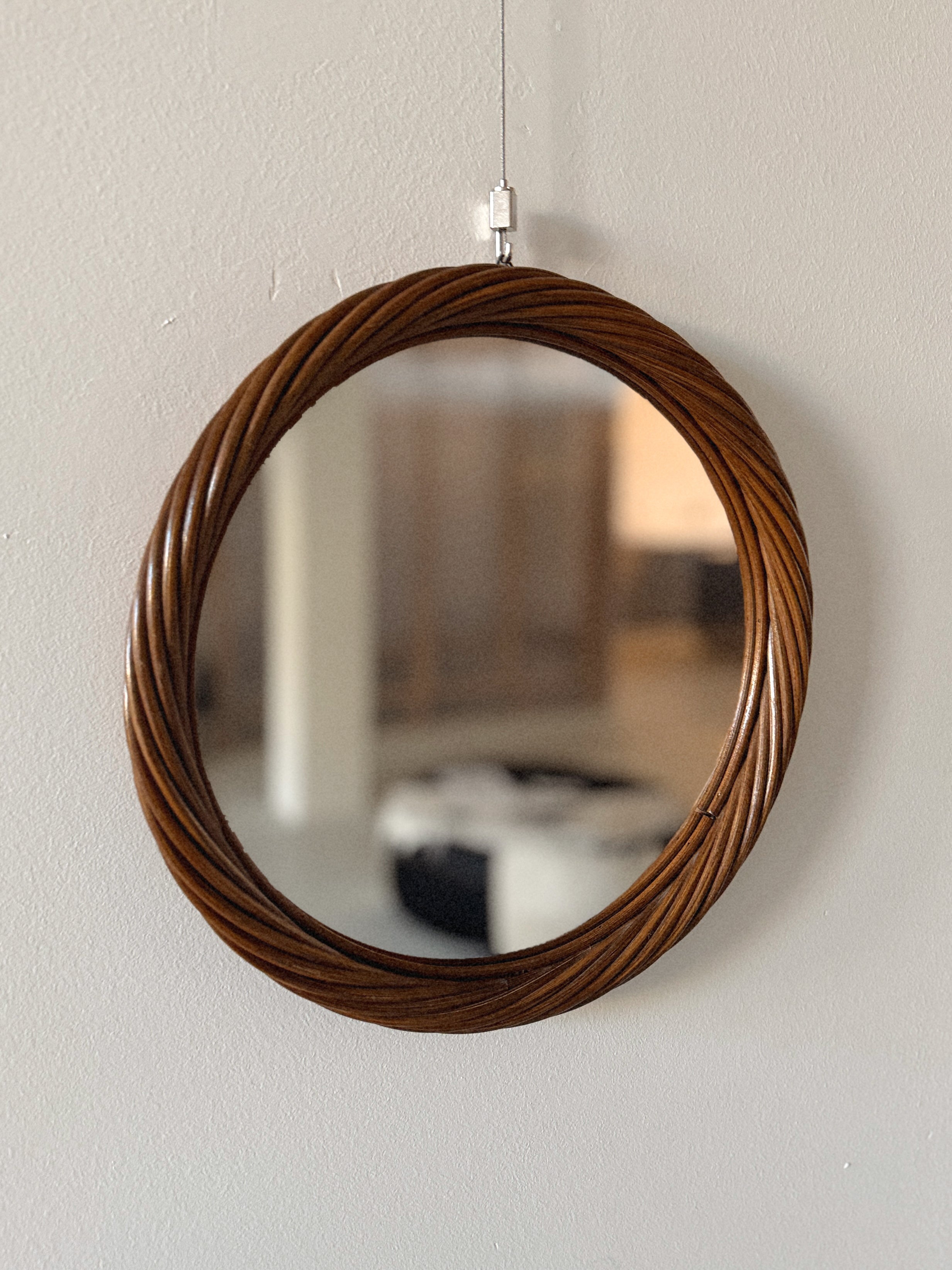 Round Bamboo Mirror