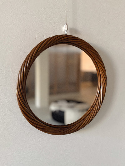Round Bamboo Mirror