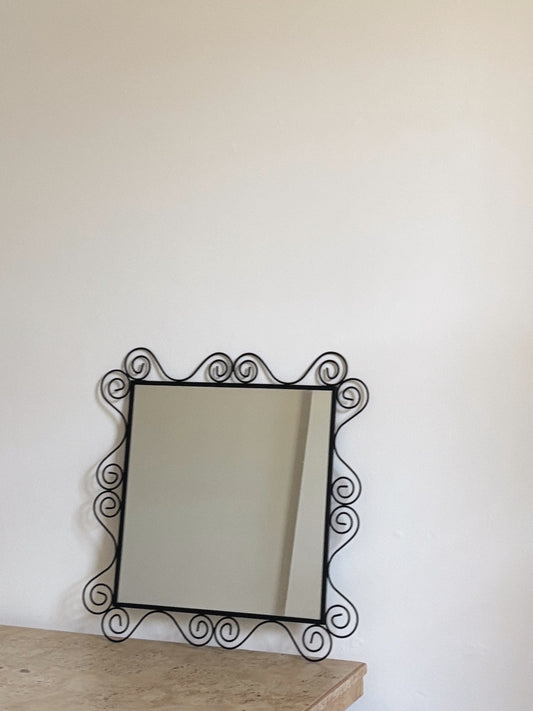 Black Spiral Mirror