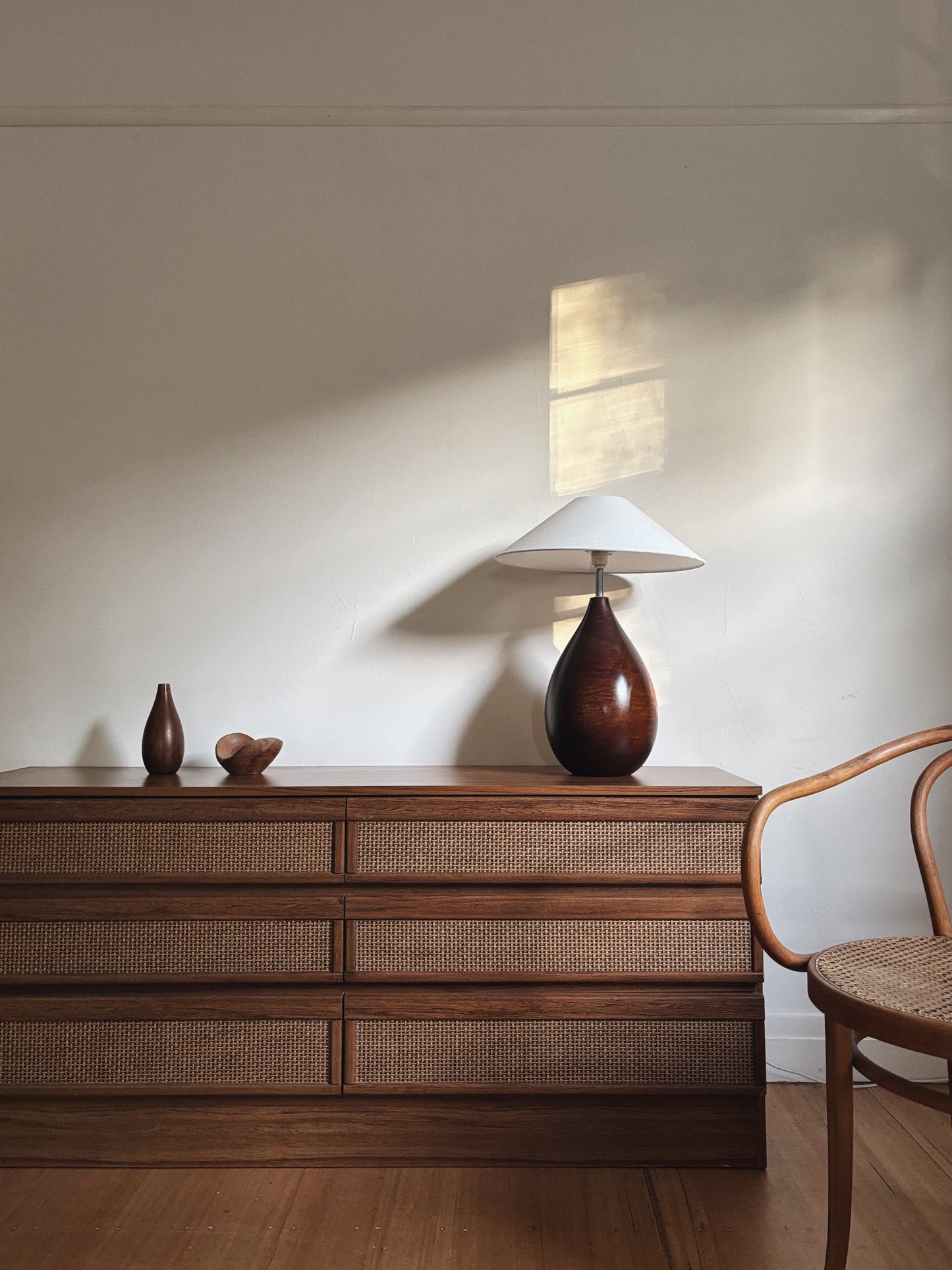 Vintage Rattan Drawers