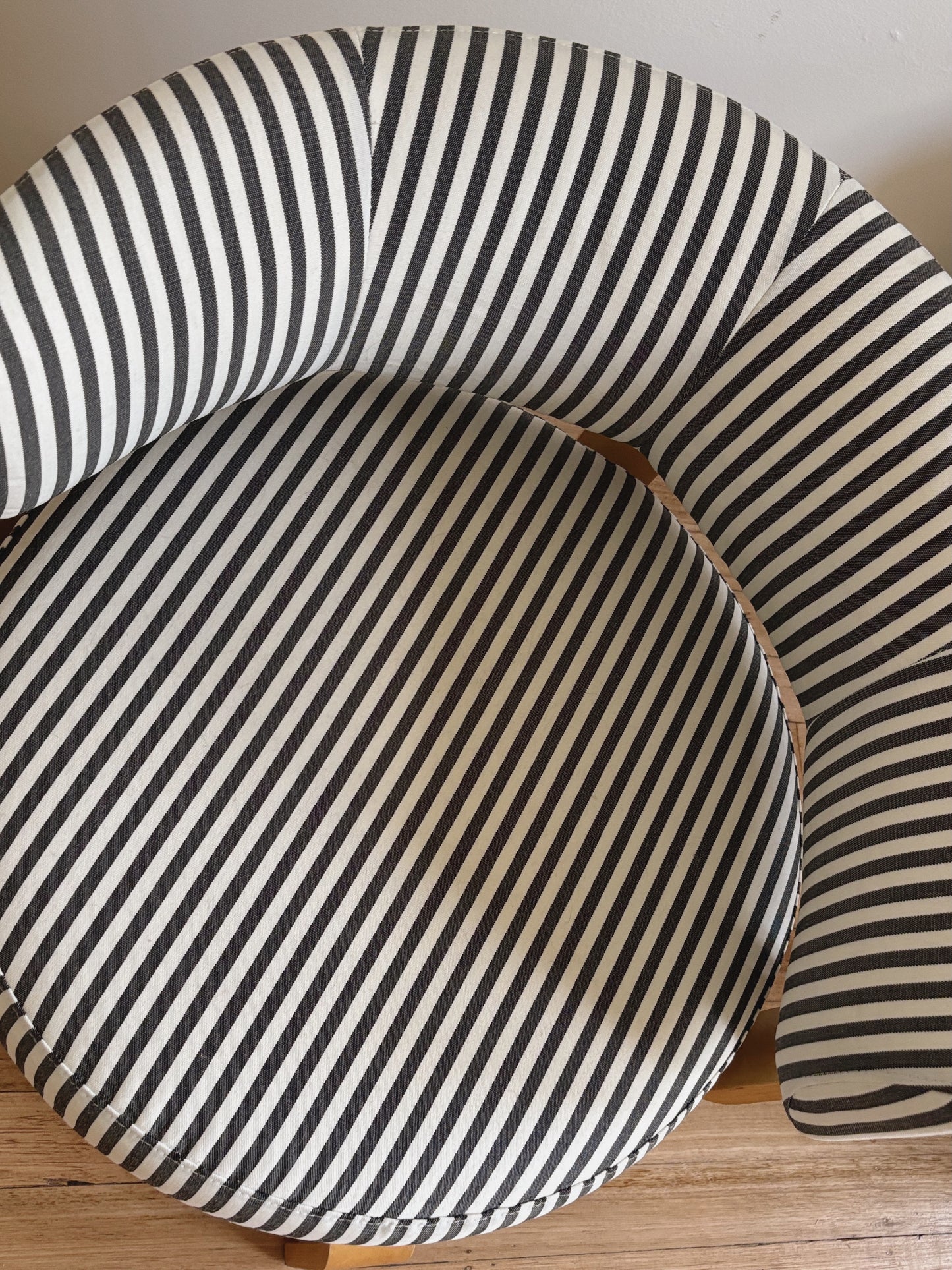 Vintage Ikea Swivel Chair in Stripe