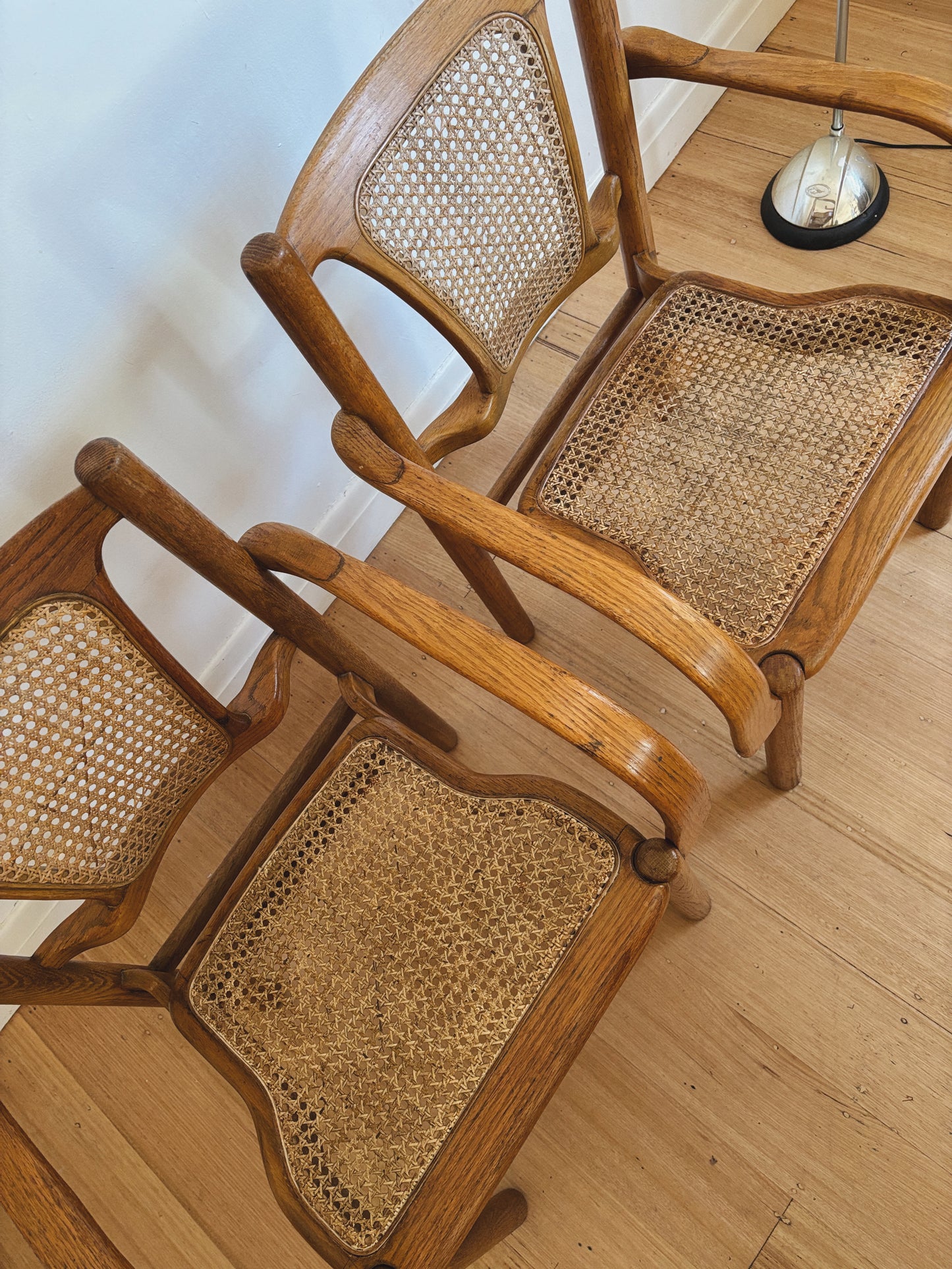 Set 6 Rattan Bentwood Chairs