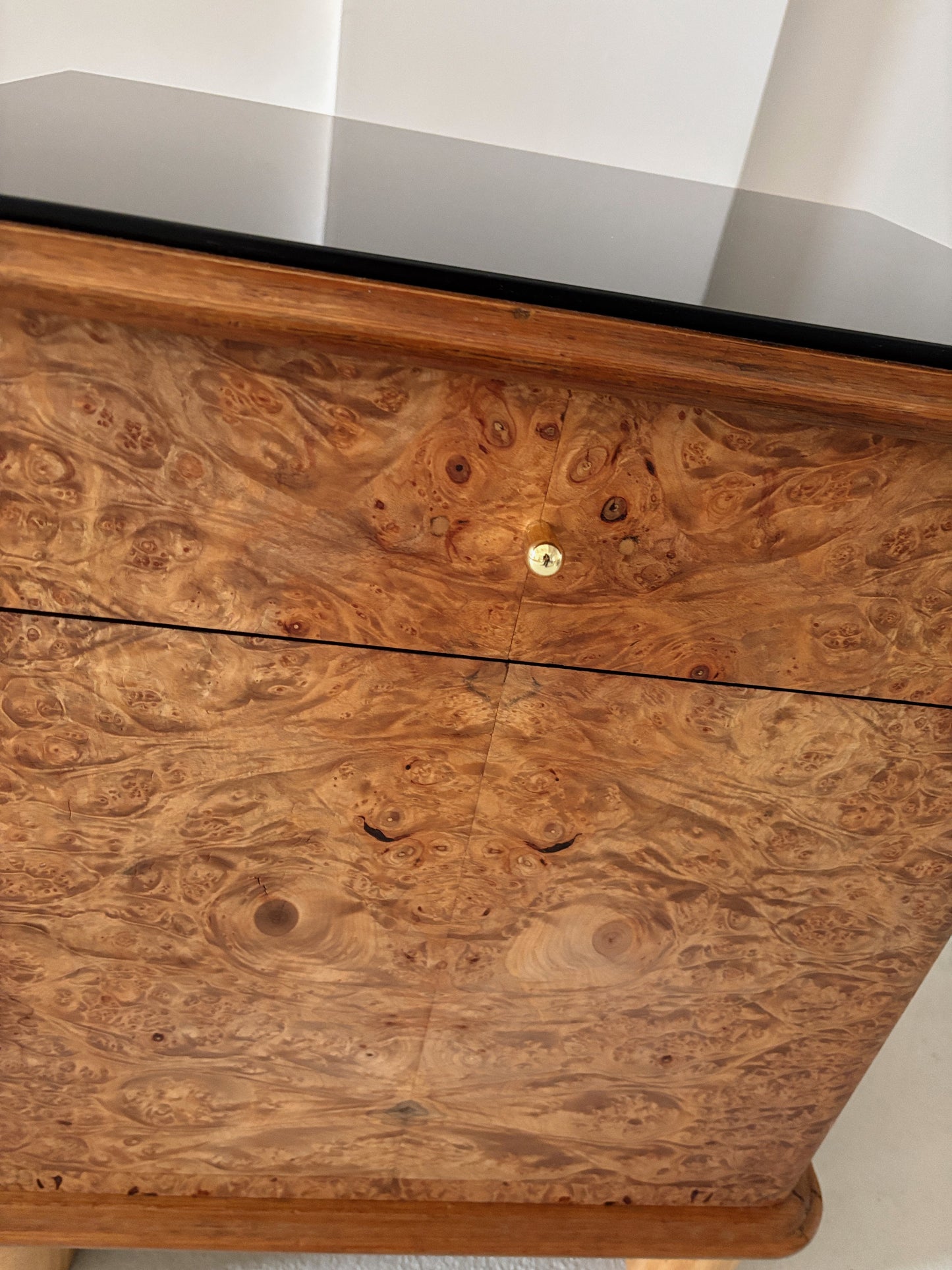 Walnut Burl Bedside Tables