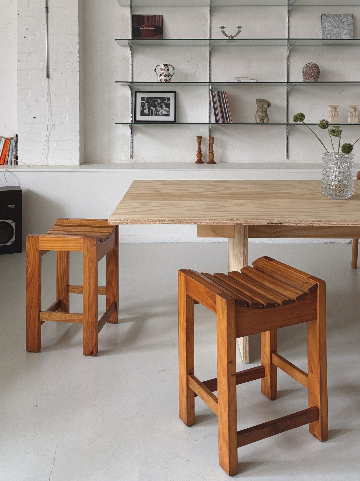 1970s Brutalist Stools