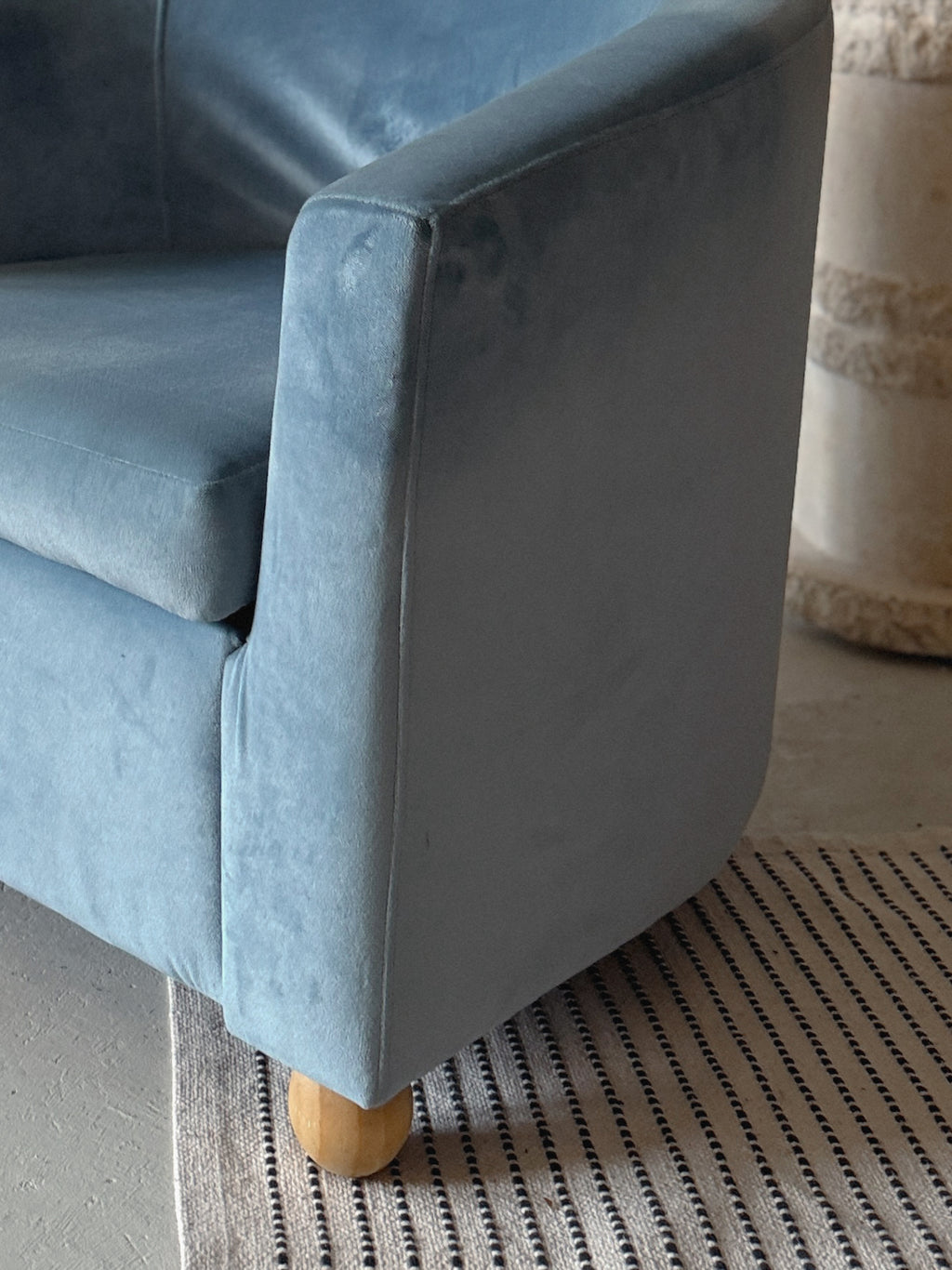 Blue Velvet Armchair