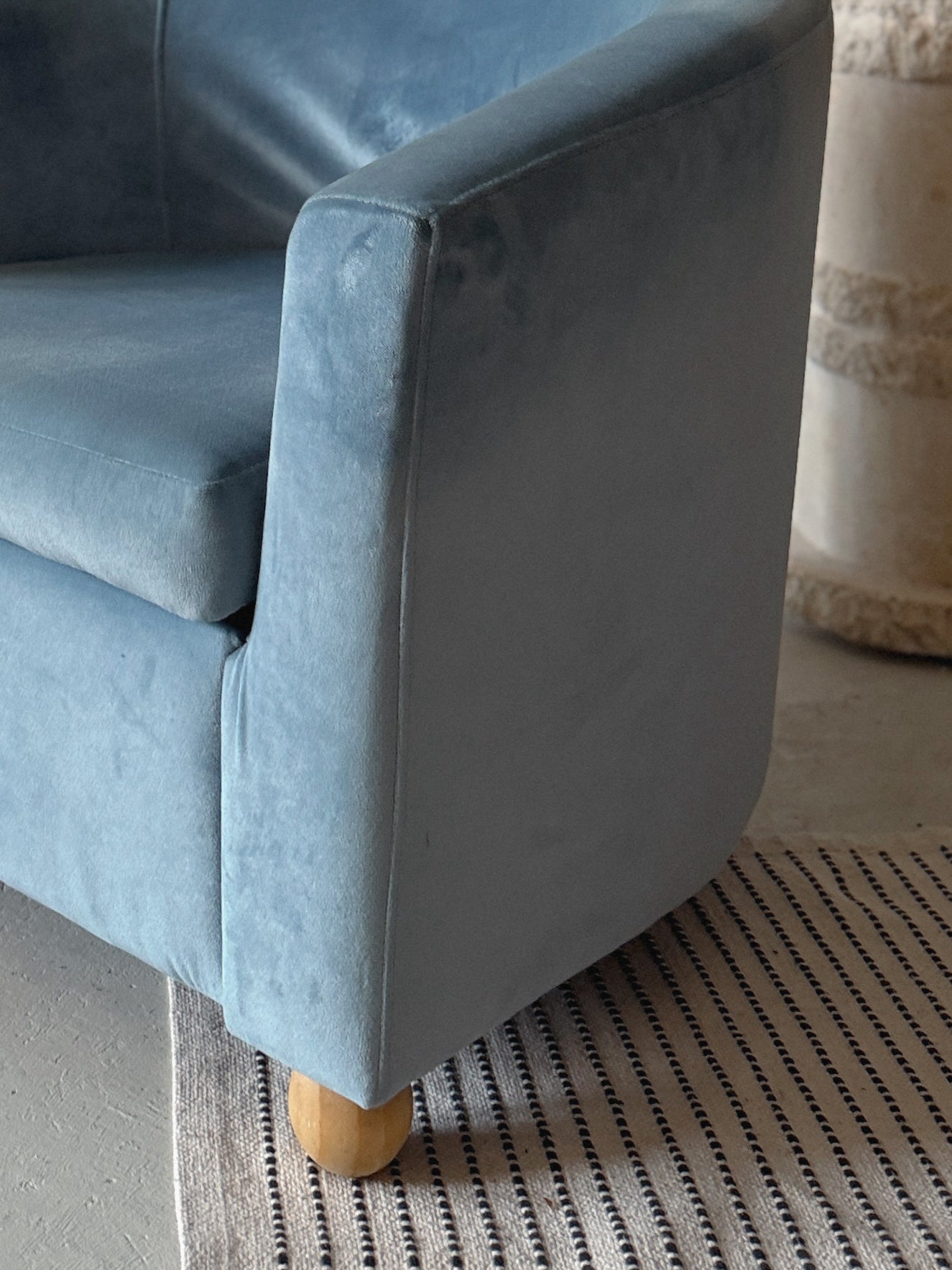 Blue Velvet Armchair