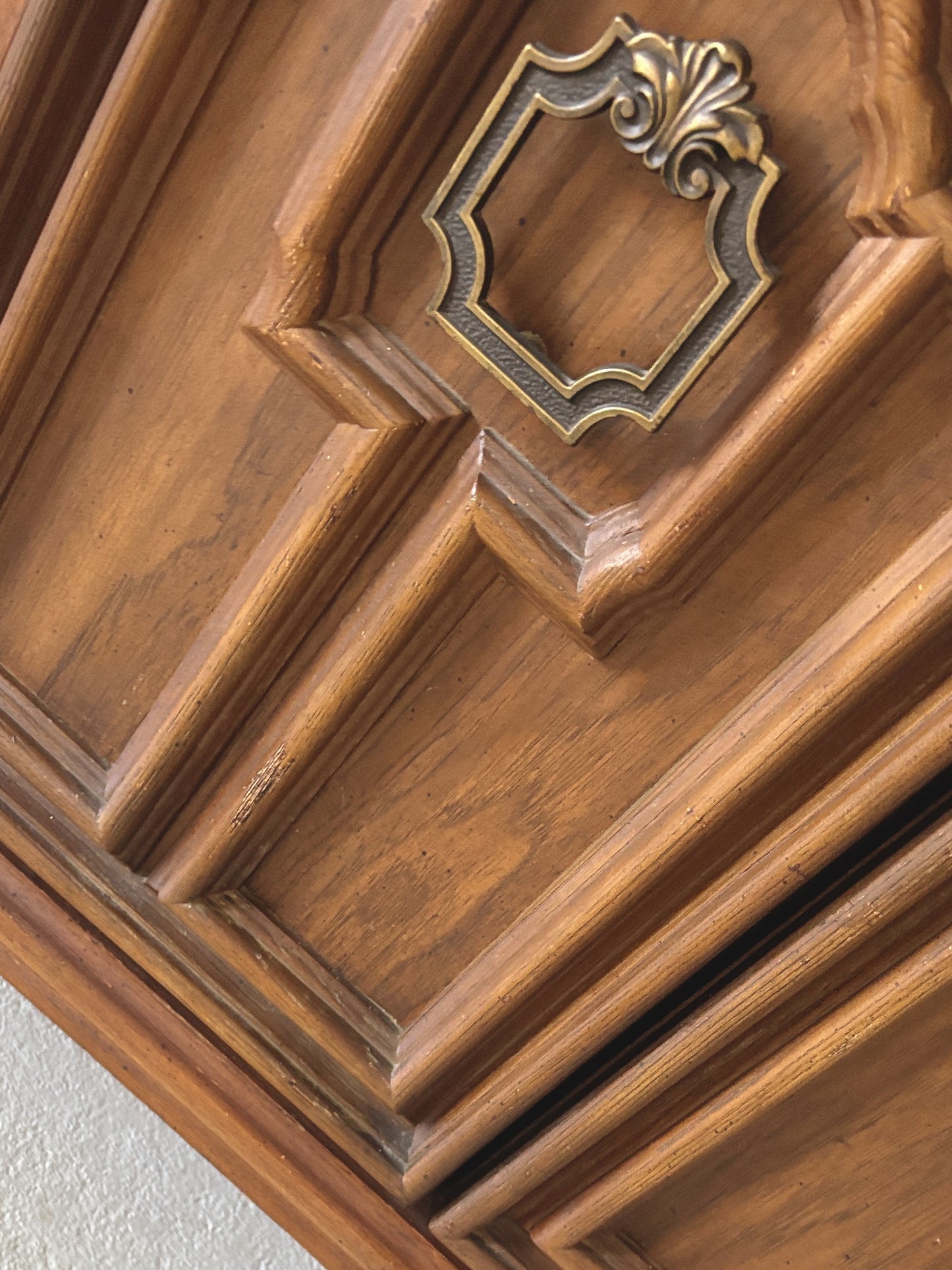 Detailed Brutalist Oak Sideboard