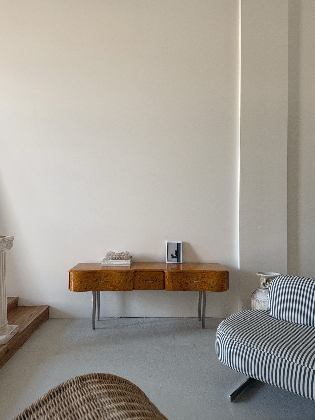 Longline Burl Console Table