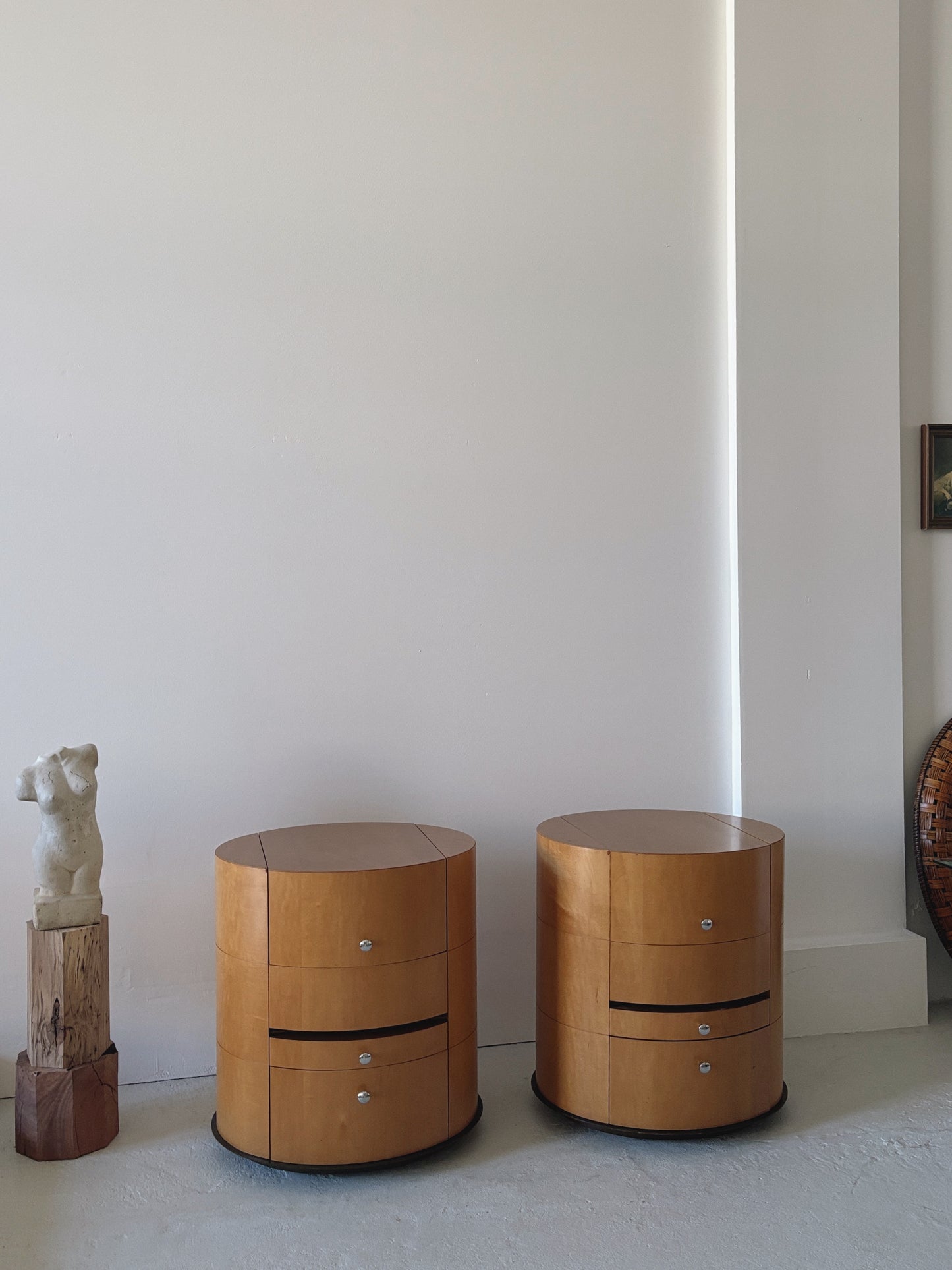 Oval 1990s Bedside Tables