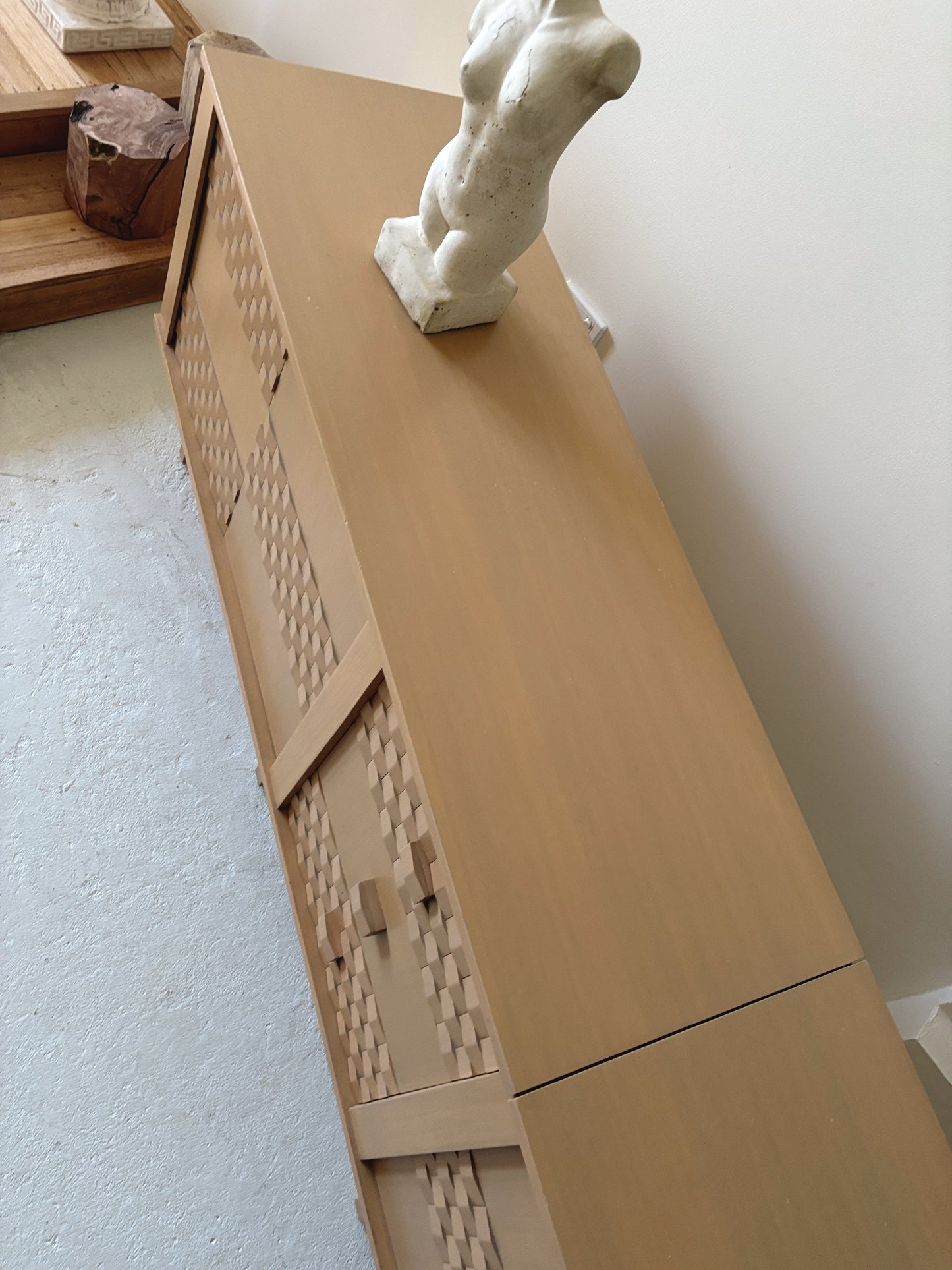 Custom 1980s Textured Sideboard