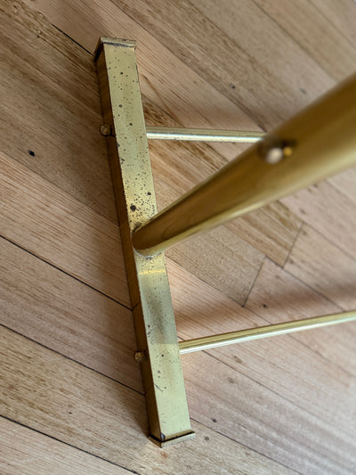 Vintage Brass Standing Mirror
