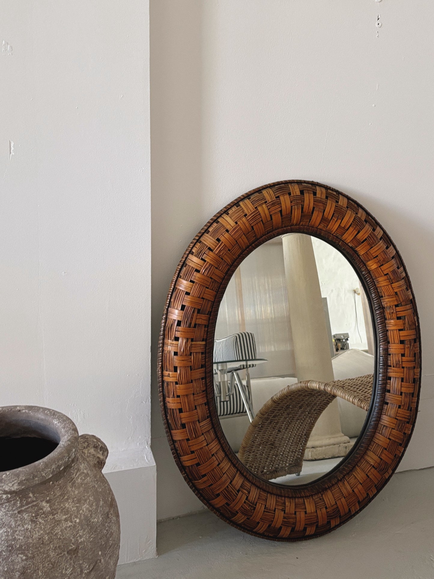 Vintage Woven Mirror