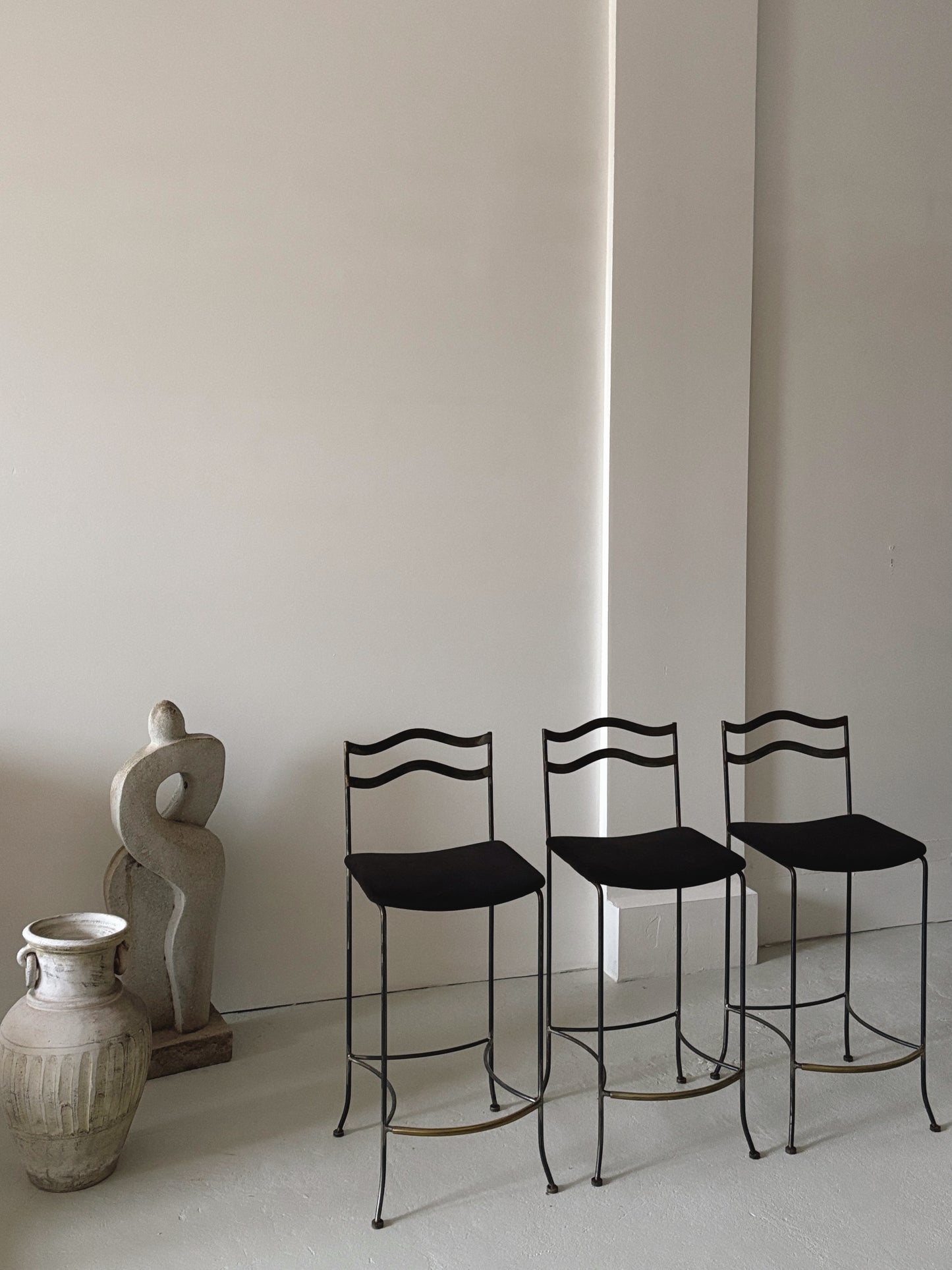 Set of 3 Wavy Stools