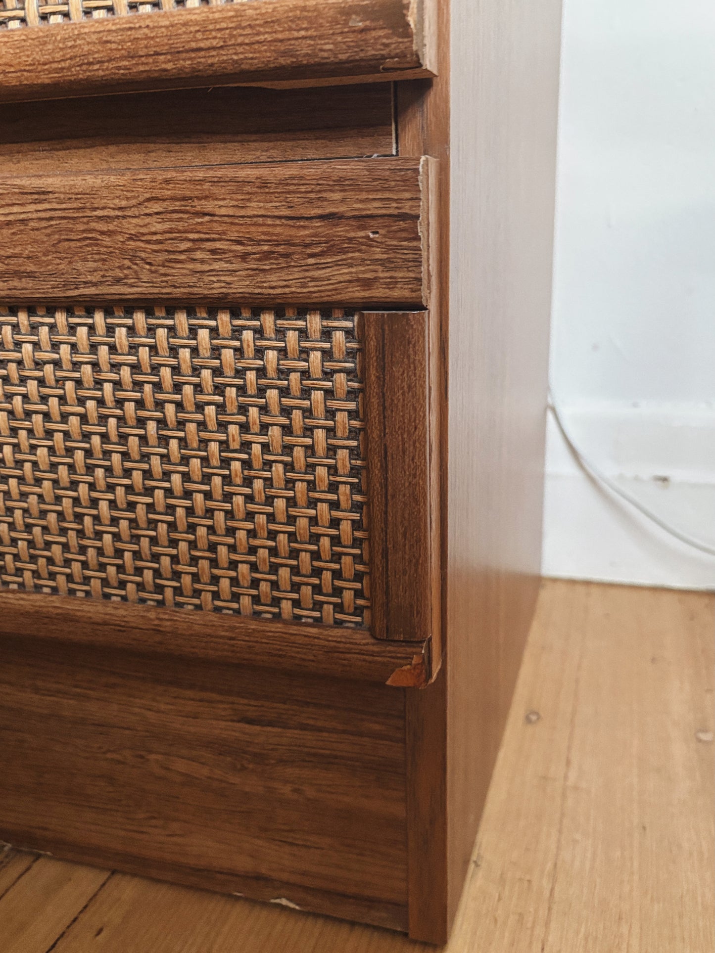 Vintage Rattan Drawers