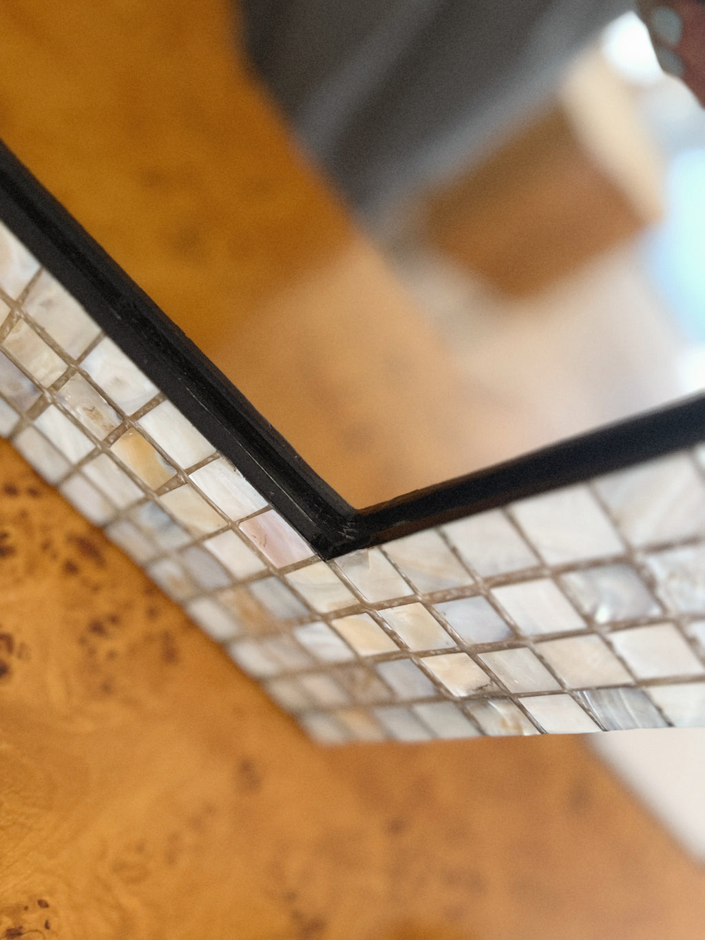 Mosaic Shell Square Mirror