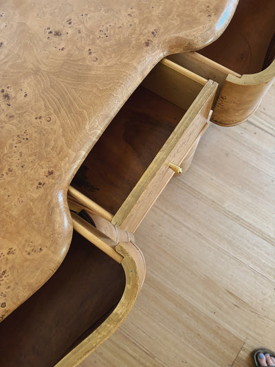 Curve Front Burl Drawers