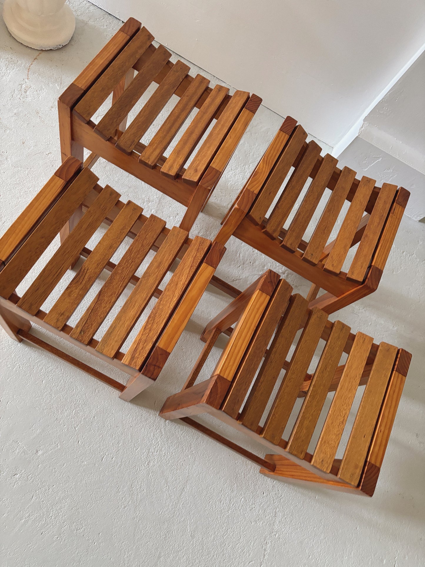 1970s Brutalist Stools