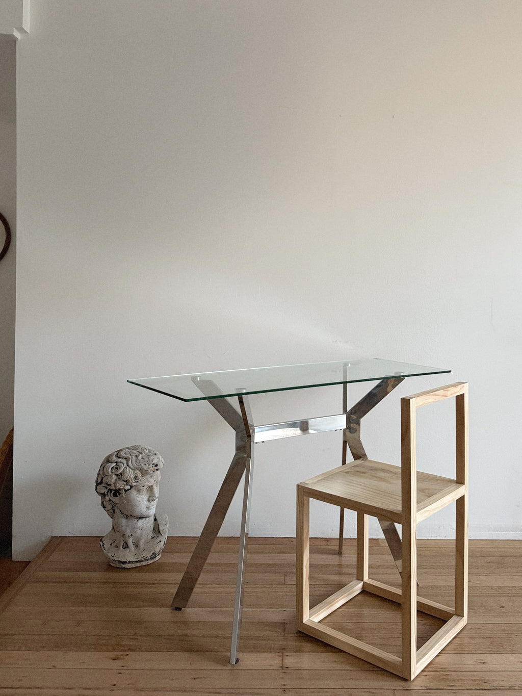 Glass + Chrome Desk/Table